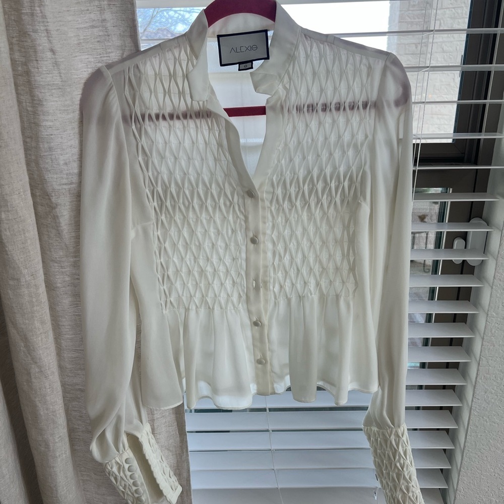 White Alexis button down blouse